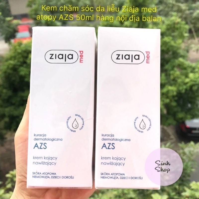 (đủ bill) Kem Chăm Sóc Da Ziaja Med Atopy Azs 50ml balan