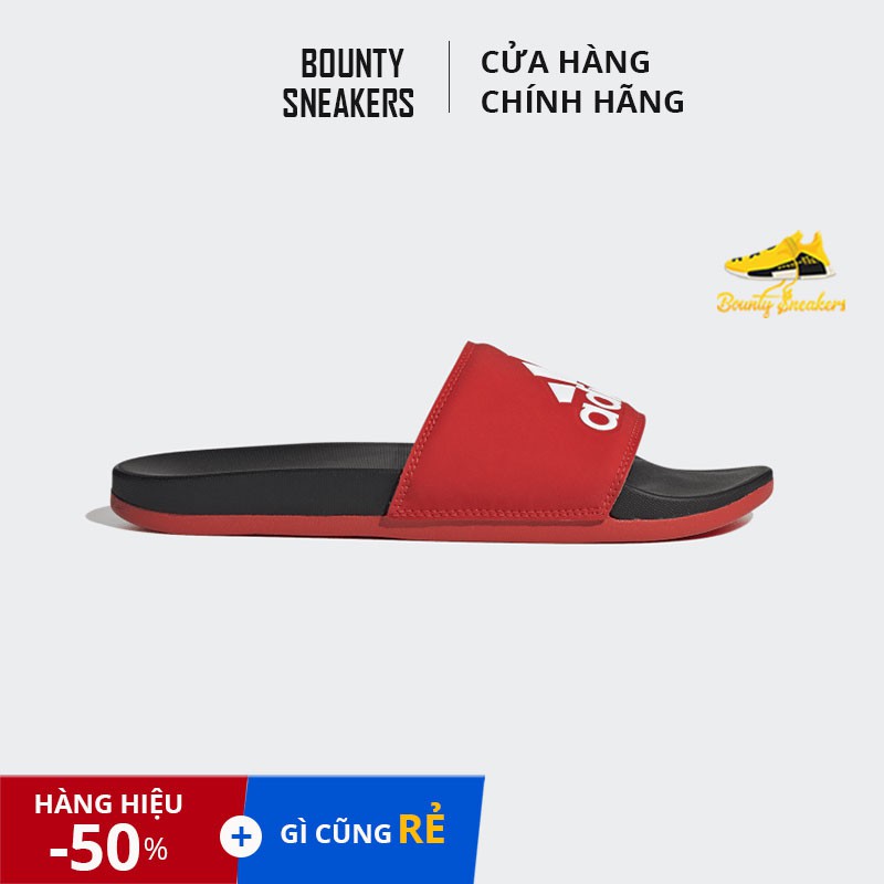 Dép quai ngang Adidas Adilette Comfort Slides thời trang nam đỏ đen F34722 - Hàng Chính Hãng - Bounty Sneakers