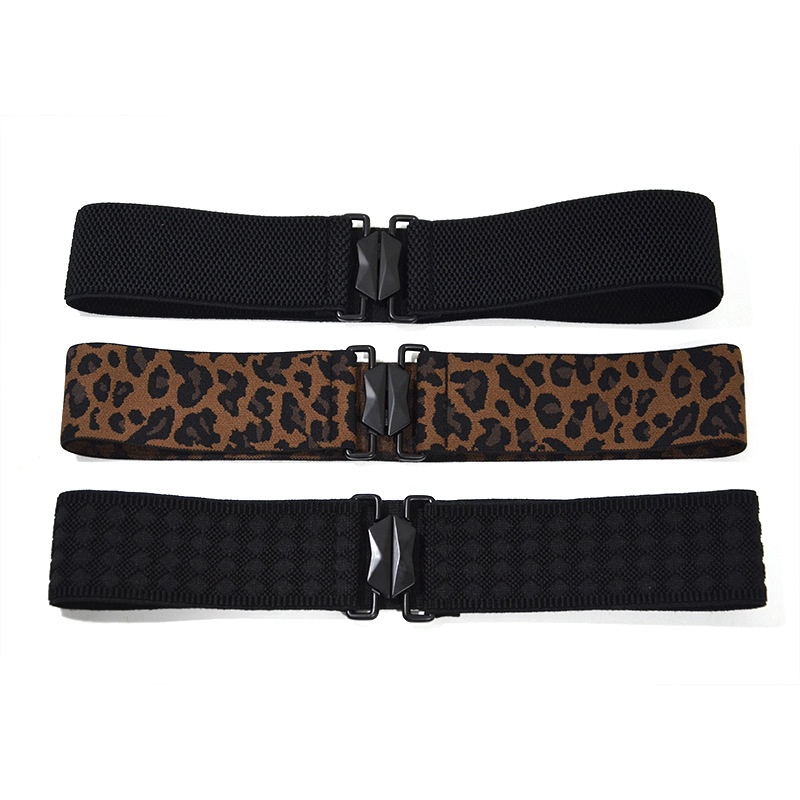 Thắt Lưng 5cm Co Giãn In Họa Tiết Da Báo Thời Trang Cho Nữ