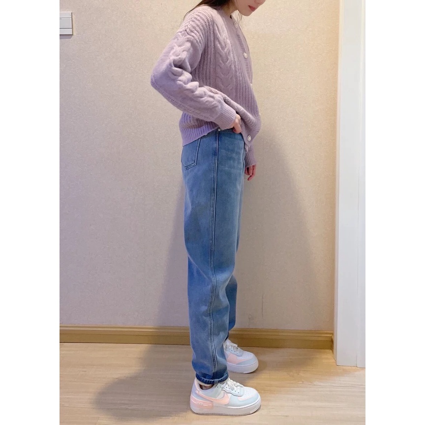 Quần jean nữ dáng baggy siêu ấm , quần nữ lót lông mùa đông giữ nhiệt