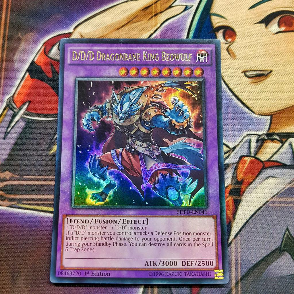 Thẻ bài Yugioh chính hãng | D/D/D Dragonbane King Beowulf | SDPD Ultra Rare.