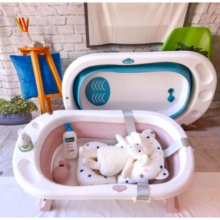 Chậu tắm cho bé 🎋 FREE SHIP🎋 Chậu tắm gấp gọn cho bé sơ sinh HANBEI