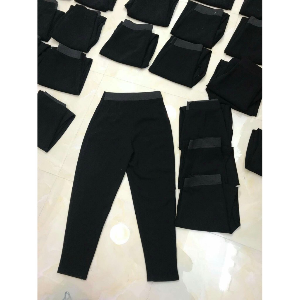 QUẦN TÂY BAGGY LƯNG THUN PHÍA SAU, KHÓA BÊN SƯỜN, màu đen có Bigsize 85Kg
