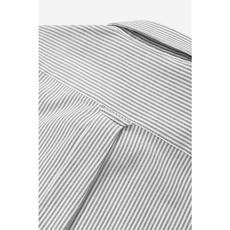 OWL BRAND ® LOGO OXFORD SHIRT - Áo sơ mi hình thêu đơn giản / Sọc xám