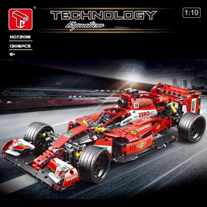 Đồ chơi Lắp ráp Mô hình siêu  Xe công thức T2018 Formula Car 1:10