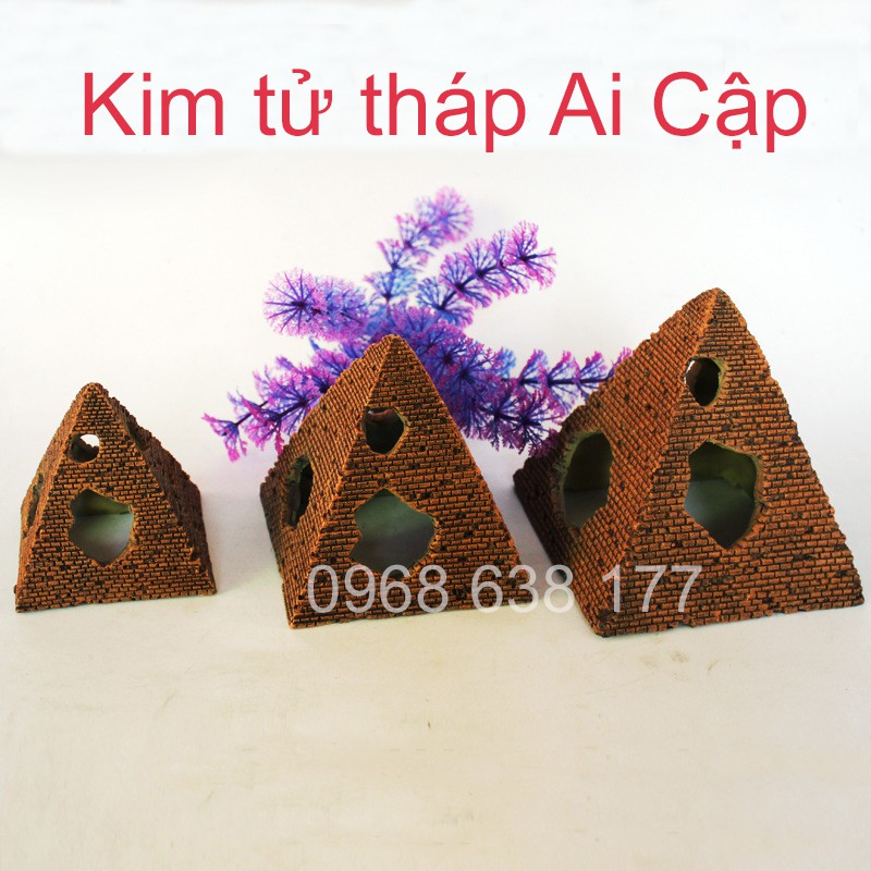 KIM TỬ THÁP CỔ AI CẬP - TRANG TRÍ BỂ THỦY SINH - TRANG TRÍ HỒ CÁ