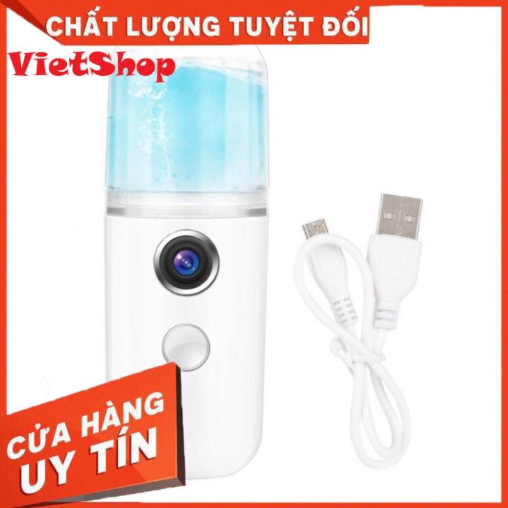 Xông Mặt, Xịt Khoáng Tạo Độ Ẩm Cho Da Mặt Nano Cầm Tay Di Động Siêu Tiện Dụng, Hot Trend 2020 - VietShop