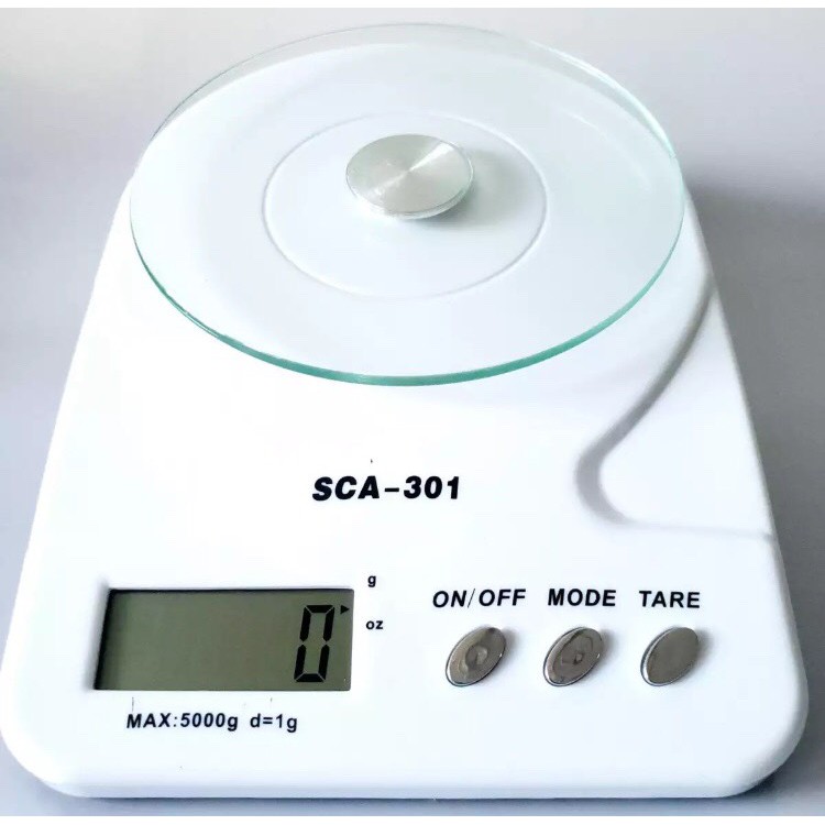 Cân Điện Tử Mini 5kg Cân Nhà Bếp SCA 301 Mặt Kính Cường Lực Siêu Chính Xác Bảo Hành 1 Năm Shop QUA