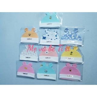 Nón sơ sinh chất cotton (1 cái) thoáng mát có 2 size