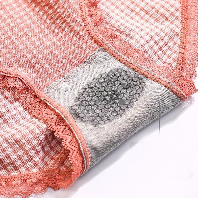 Quần Lót Cotton Caro Phố Ren Nơ Chất Liệu Dệt Kim Co Dãn 4 Chiều PINKBOUTIQUE HQ006