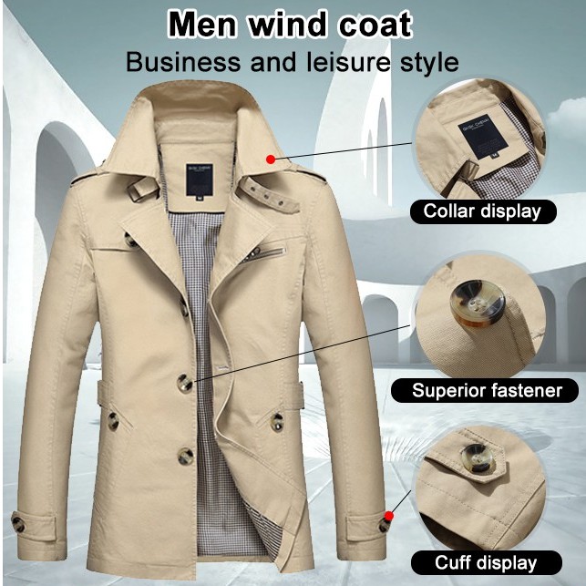 Áo khoác dáng dài trẻ trung thời trang dành cho nam