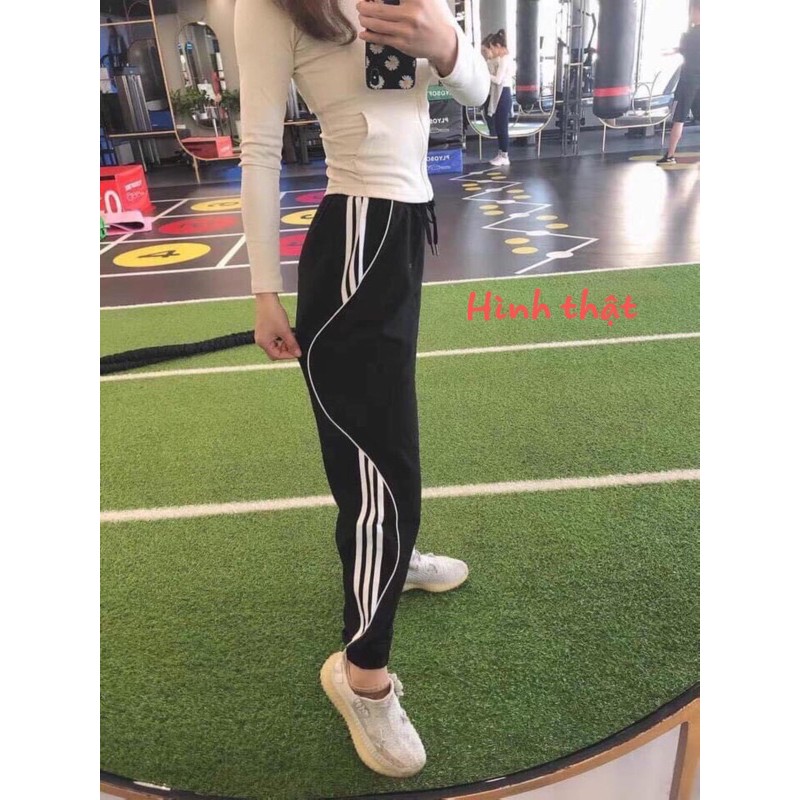 Quần jogger tập gym nữ viền lượn mới (hình thật)