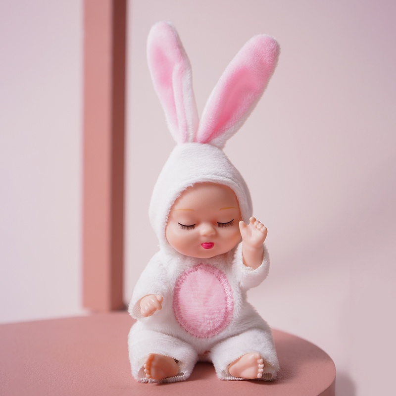 Búp Bê Bé Gái Đang Ngủ Kích Thước 13cm Kèm Hộp Quà Tặng