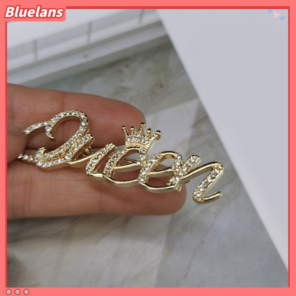 Ghim Cài Áo Hình Vương Miện Đính Đá Nhân Tạo Thời Trang Cho Nữ