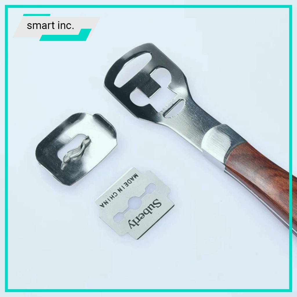 Cây Mài Gót Chân Inox Dụng Cụ Chà Gót Chân Tẩy Da Chết Làm Nail Kèm Dao Cạo