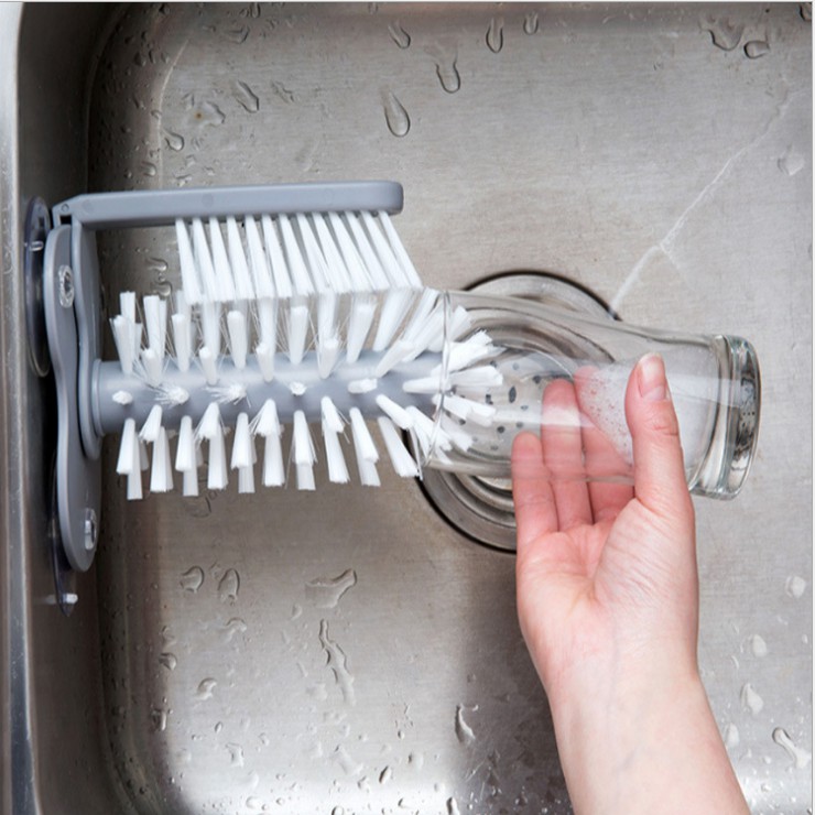 Dụng cụ rửa cốc chén thông minh gắn tường tiện lợi, đồ gia dụng nhà bếp đa chức năng