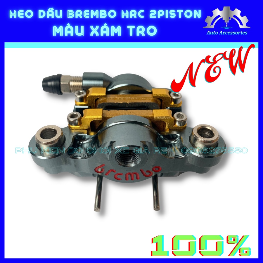 NEW 100% - ĐỘC LẠ - Heo Dầu Brcmbe HRC 2piston Đối Xứng, gắn được Cả Trước &amp; Sau Thông Dụng cho Tất Cả các dòng xe