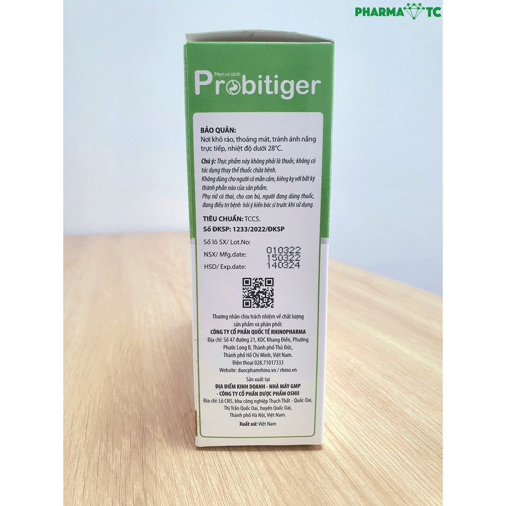Men vi sinh Probitiger, giảm rối loạn tiêu hóa, tăng miễn dịch cho bé - Hộp 20 ống 10 ml - PharmaOTC