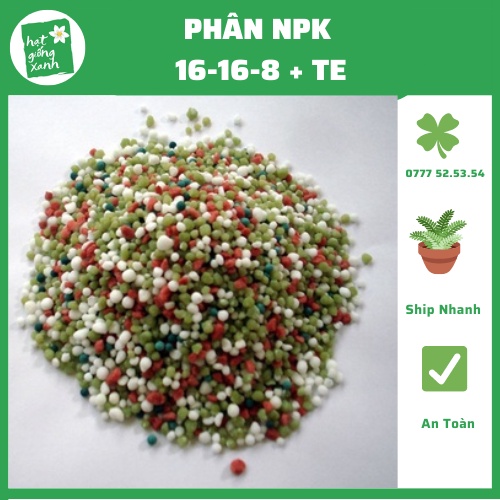 Phân Bón Npk 3 Màu 16-16-8+TE Tốt Rễ, Đẻ Nhánh Chuyên Dùng Cho Các Loại Cây Trồng(1kg)