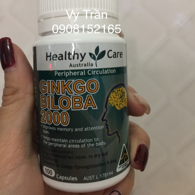 Thuốc bổ não  Healthy Care Ginkgo Biloba 2000(100 viên)