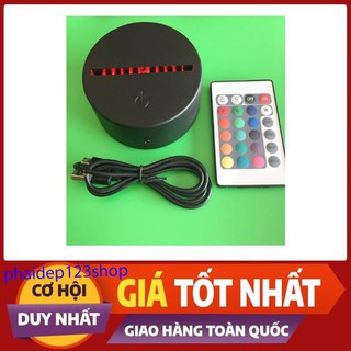 Đế đèn 3d 1,3,7 màu, đèn led, đèn ngủ, đèn trang trí