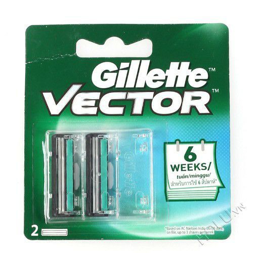 12 vỉ cạo râu 2 lưỡi Gillette Vector ( 1 vỉ 2 lưỡi )