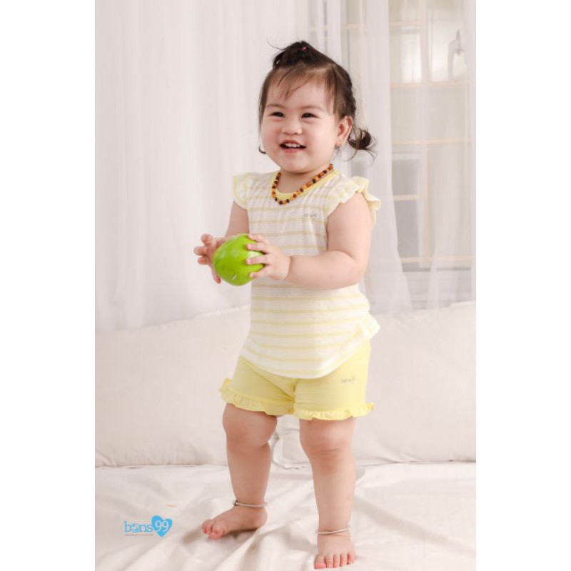 Bons99_ Bộ ba lỗ bamboo Bons99 cho bé size 6M đến 4Y