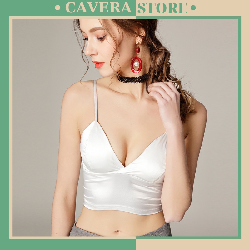 Áo Bra Satin Bản To Phi Bóng Siêu Hot - Bra nữ dành cho ngực to sexsy B264