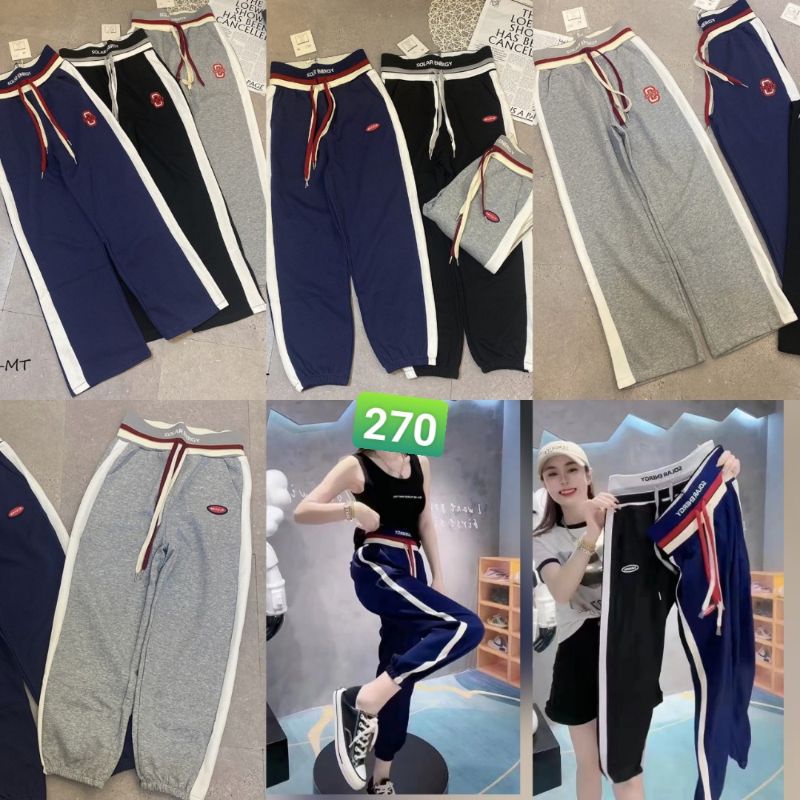 Hot Quần thể thao nữ dáng suông cạp cao nữ quảng châu