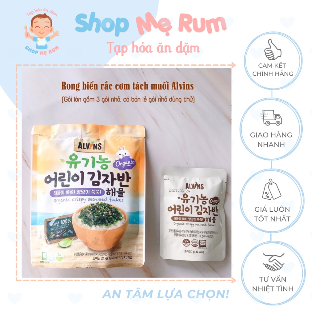 Rong Rắc Cơm Hữu Cơ Alvins Cho Bé Ăn Dặm