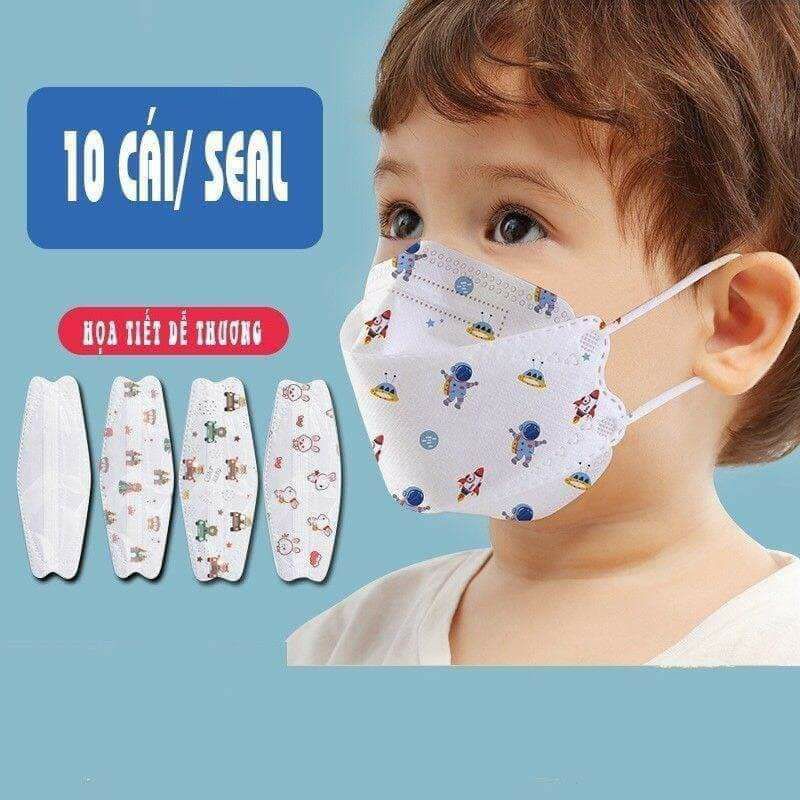 Khẩu trang 4D TTMASK cho bé bịch 10 cái tiêu chuẩn KF94