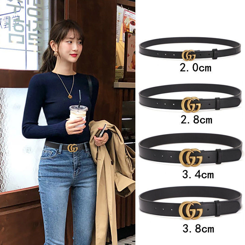 G ấp đôi dây nịt màu đỏ mặc quần da nữ mặc váy trang trí quần jean đẹp trai mặc đồ Hàn Quốc