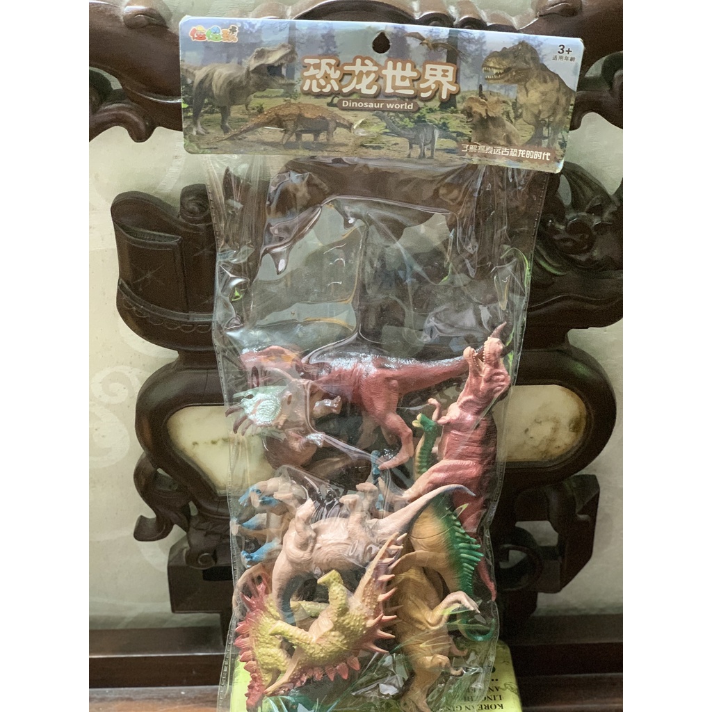 Mã 6537 Túi Đồ Chơi Thế Giới Khủng Long 10 Con Dinosaur World Giao Ngẫu Nhiên