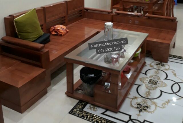 Bàn ghế phòng khách chữ L giá rẻ