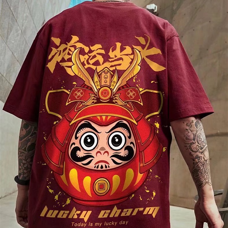 Áo Thun Dáng Rộng Tay Ngắn In Họa Tiết Hoạt Hình Phong Cách Hip Hop Thời Trang Mùa Hè Cho Nam Giới Size M-8XL