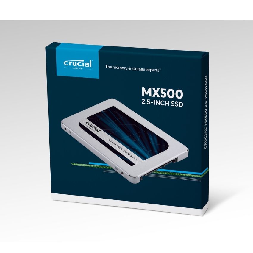 Ổ cứng gắn trong SSD Crucial MX500 500Gb SATA3 3D Nand (đọc: 560MB/s /ghi: 510MB/s) - Hàng chính hãng