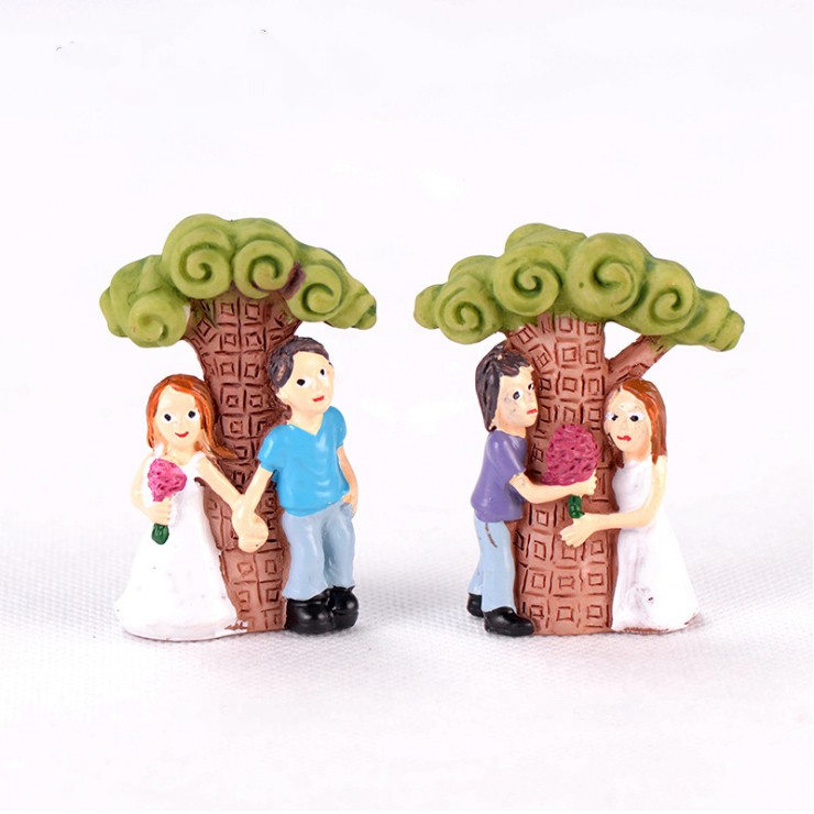 Mô hình đôi tình nhân hò hẹn dùng trang trí tiểu cảnh, terrarium, DIY