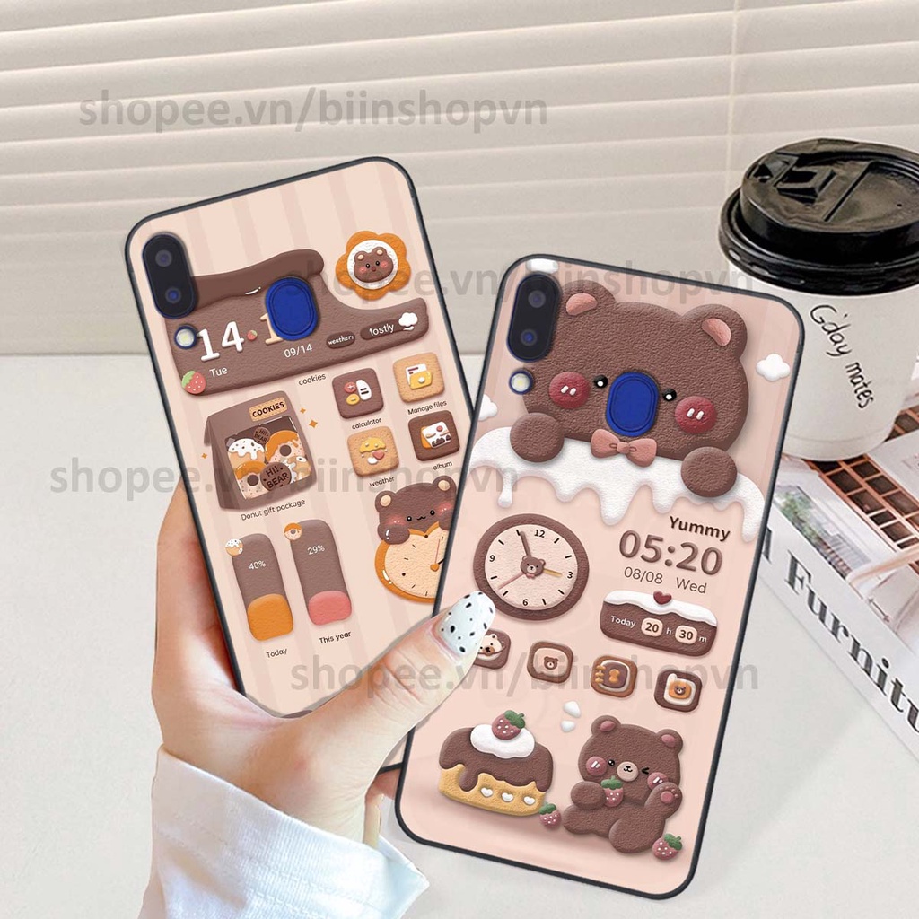 Ốp Samsung M20 / M30 in 3D icon gấu nổi siêu xinh, siêu đáng yêu, cá tính phong cách