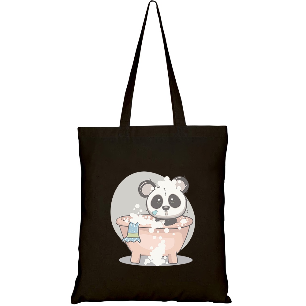 Túi vải tote canvas HTFashion in hình cute panda baby shower HT225