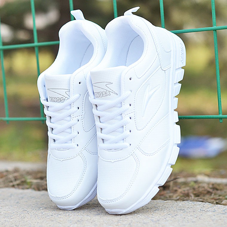 Autumn breathable white sports shoes 