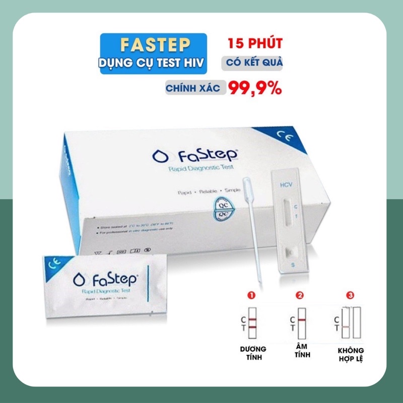 Bộ xét nghiệm nhanh HIV tại nhà FASTEP từ USA dễ làm, chính xác, bảo mật thông tin - Que Test HIV tại nhà [Chuẩn 99.9%]