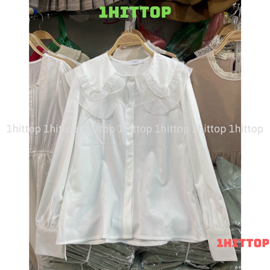 áo babydoll tay bèo tiểu thư hàng QCCC loại 1 A0009 1hittop