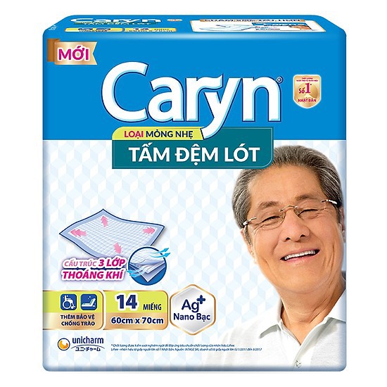 Tấm đệm lót Caryn loại Mỏng nhẹ 14 (gói 14 miếng)