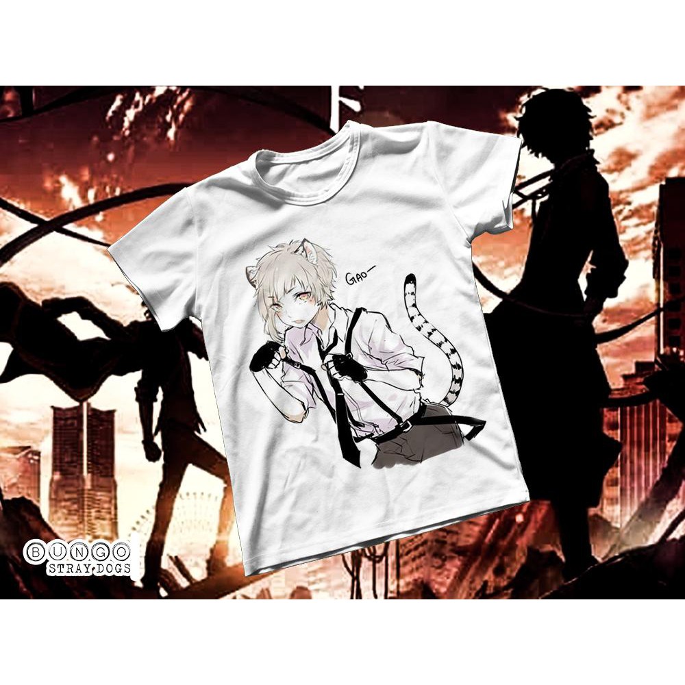 Áo thun Cotton Unisex - Anime - Bungo Stray Dogs - Atsushi Nakajima cosplay
