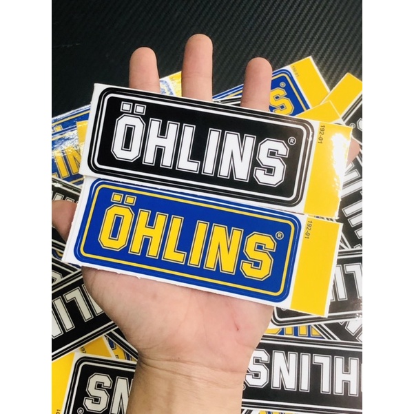 Tem Sticker Logo Ohlins Dán Trang Trí Xe Máy