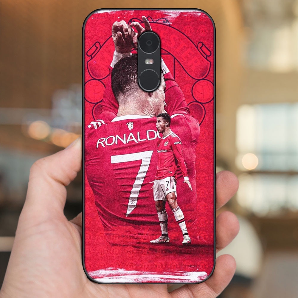 Ốp lưng Xiaomi Redmi Note 4, Note 4x viền đen in hình Cristiano Ronaldo MU Manchester United CR7