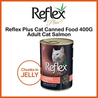 Thức ăn dành cho mèo vị cá hồi Reflex Plus Can Food For Cat With Salmon, Chunks In Jelly 400g