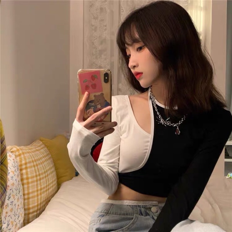 ÁO CROPTOP MIX MÀU TÔN DÁNG | BigBuy360 - bigbuy360.vn