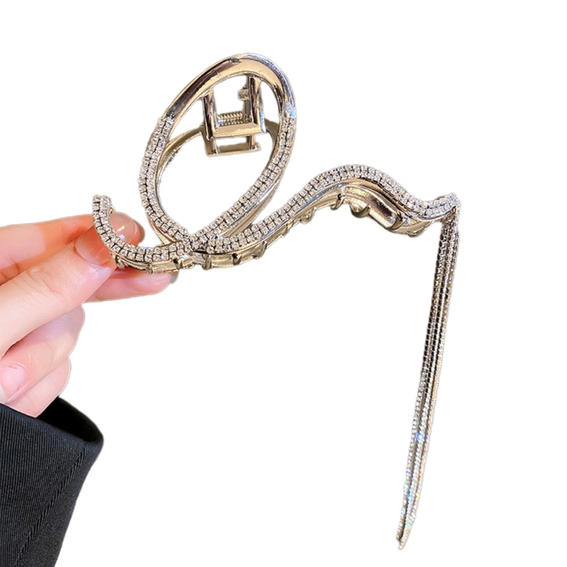 Kẹp Tóc Dạng Cong Đính Tua Rua Thanh Lịch Cho Nữ