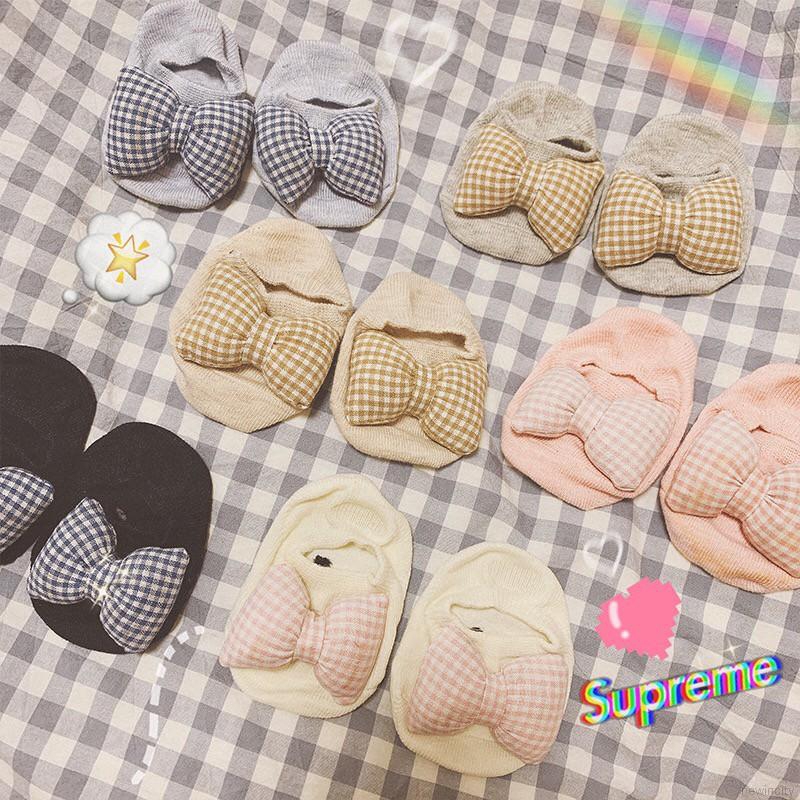 Vớ cotton thắt nơ xinh xắn cho bé gái